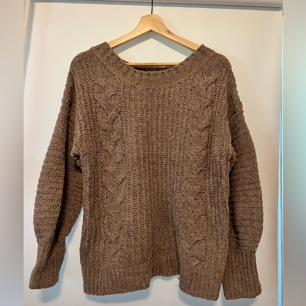 tan super soft sweater